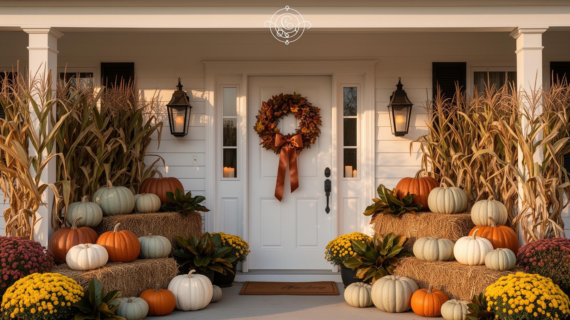 Beautifully styled porch entrance